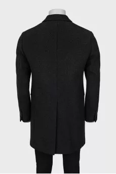 Men's gray straight coat