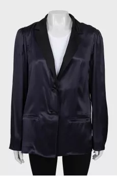 Straight-fit silk jacket