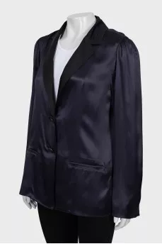 Straight-fit silk jacket
