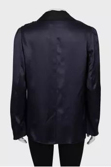 Straight-fit silk jacket