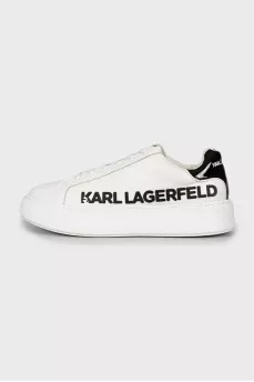 White sneakers with brand logo