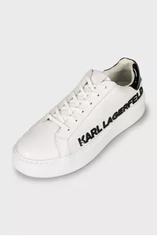 White sneakers with brand logo