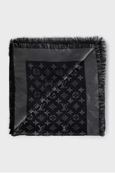 Scarf in signature print with lurex