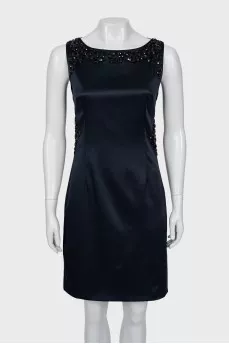 Blue dress decorated with stones