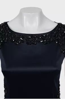 Blue dress decorated with stones