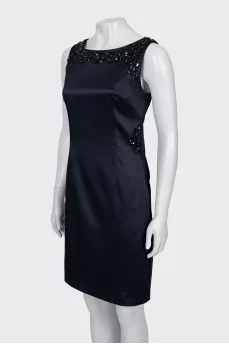 Blue dress decorated with stones