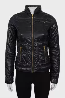 Fitted jacket with gold hardware