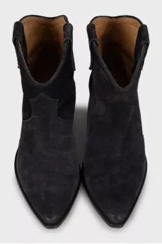 Blue suede cossacks
