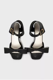 Embellished block heel sandals