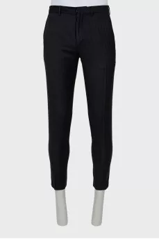 Men's striped wool trousers