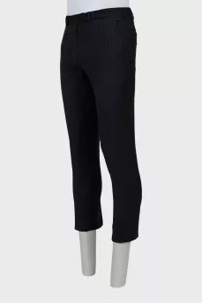 Men's striped wool trousers
