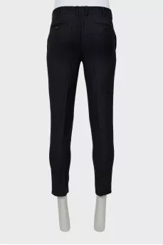 Men's striped wool trousers