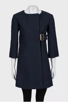Blue A-line raincoat