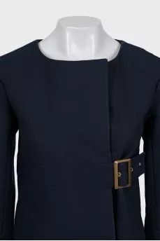 Blue A-line raincoat