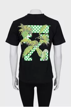 Black T-shirt with back print