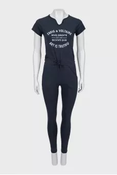 Blue fitted jumpsuit