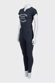 Blue fitted jumpsuit
