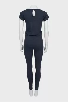Blue fitted jumpsuit