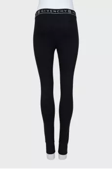 Black leggings with buttons