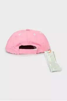 Pink cap with tag