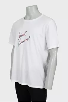 Men's loose T-shirt with brand logo