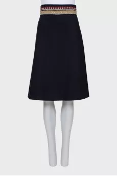 A-line skirt with embroidery