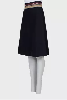 A-line skirt with embroidery