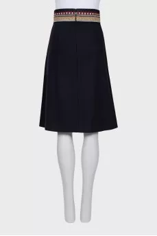 A-line skirt with embroidery