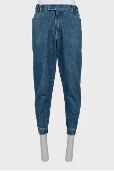Men's blue banana jeans