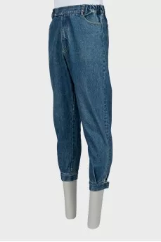 Men's blue banana jeans