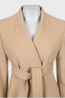 Beige fitted coat