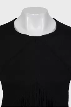 Black jumper with fringes