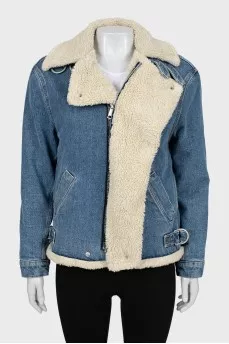 Padded denim jacket