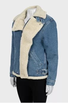 Padded denim jacket