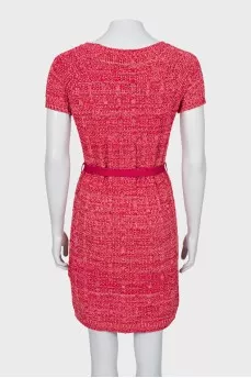 Knitted dress with lurex and tag