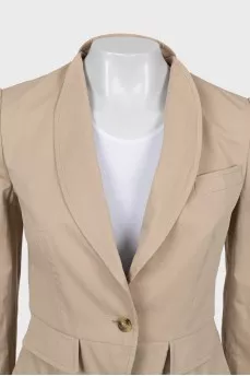 Beige button-up jacket