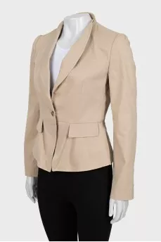 Beige button-up jacket