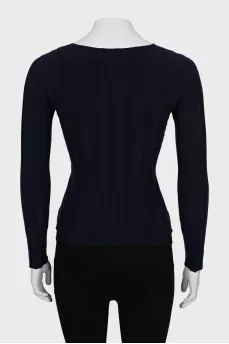 Fitted pullover with ribbed pattern