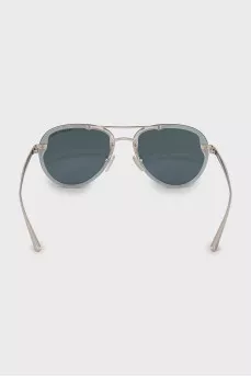Silver aviator sunglasses