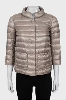 Quilted jacket with 3/4 sleeves