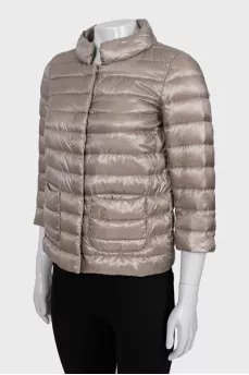 Quilted jacket with 3/4 sleeves