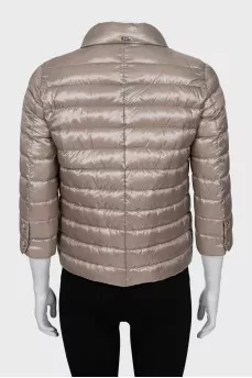 Quilted jacket with 3/4 sleeves