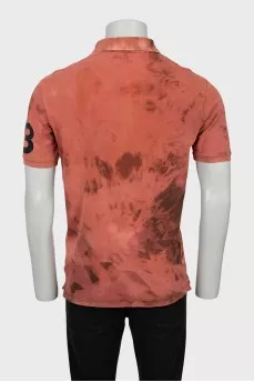 Men's straight-fit polo with print