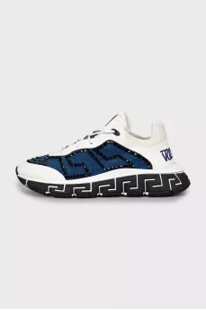 Men's sneakers decorated with rhinestones