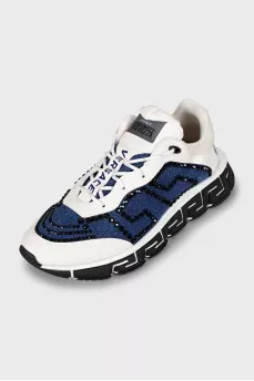 Men's sneakers decorated with rhinestones