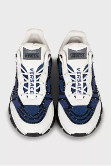 Men's sneakers decorated with rhinestones