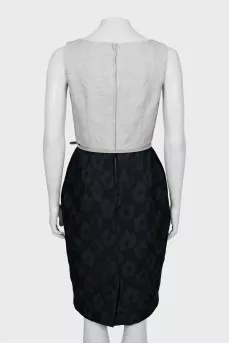 Two tone dress with belt