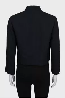 Cropped jacket with collar