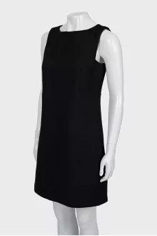 Black fitted dress with patches