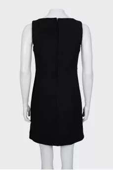 Black fitted dress with patches